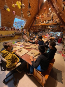 Klasse 3b mitten im Ton