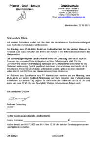 Elterninfo Sportveranstaltungen